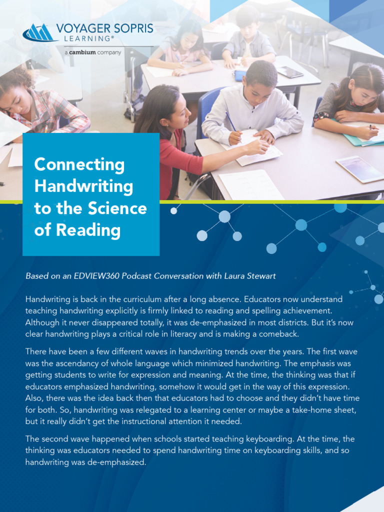 Handwriting's Role in Reading Success | PDF | Cognitive Psychology ...