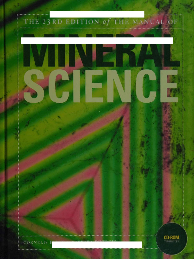 Manual of Mineral Science 23rd Edition | PDF | Minerals | Crystal