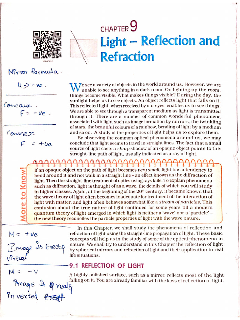 Light Reflection and Refraction | PDF