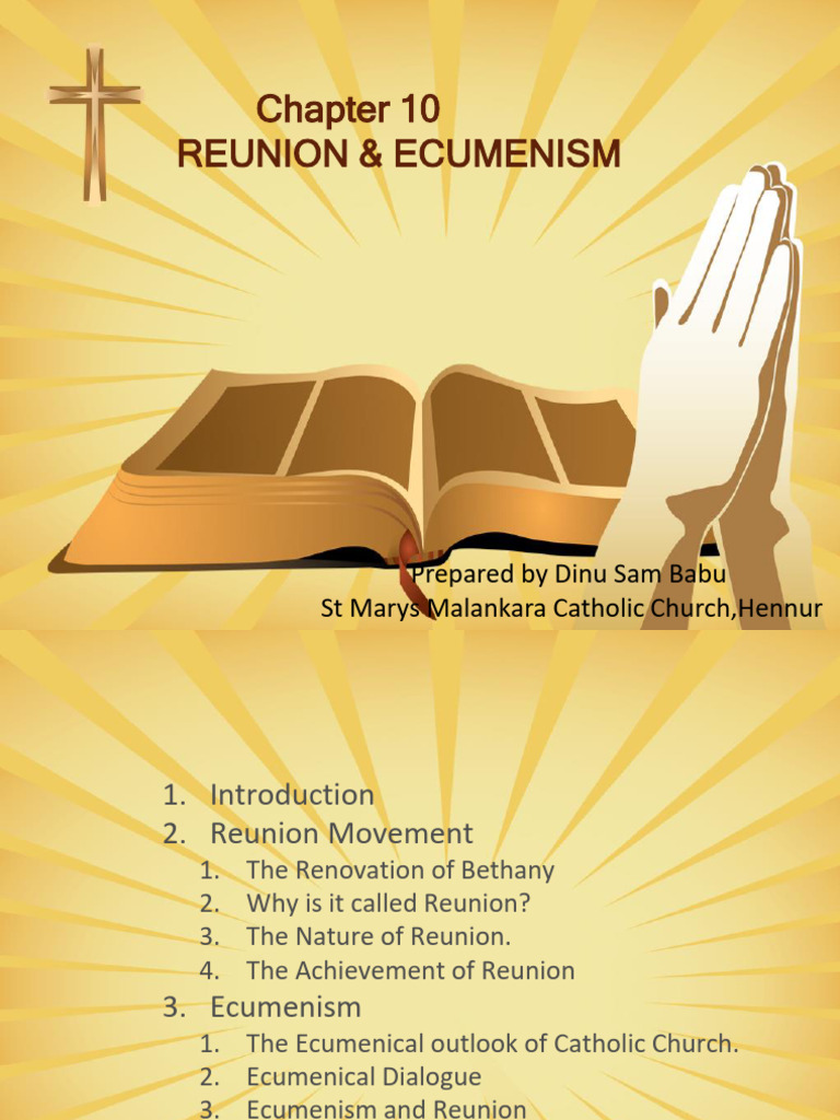Chapter 10-Reunion & Ecumenism | PDF | Ecumenism | Catholic Church