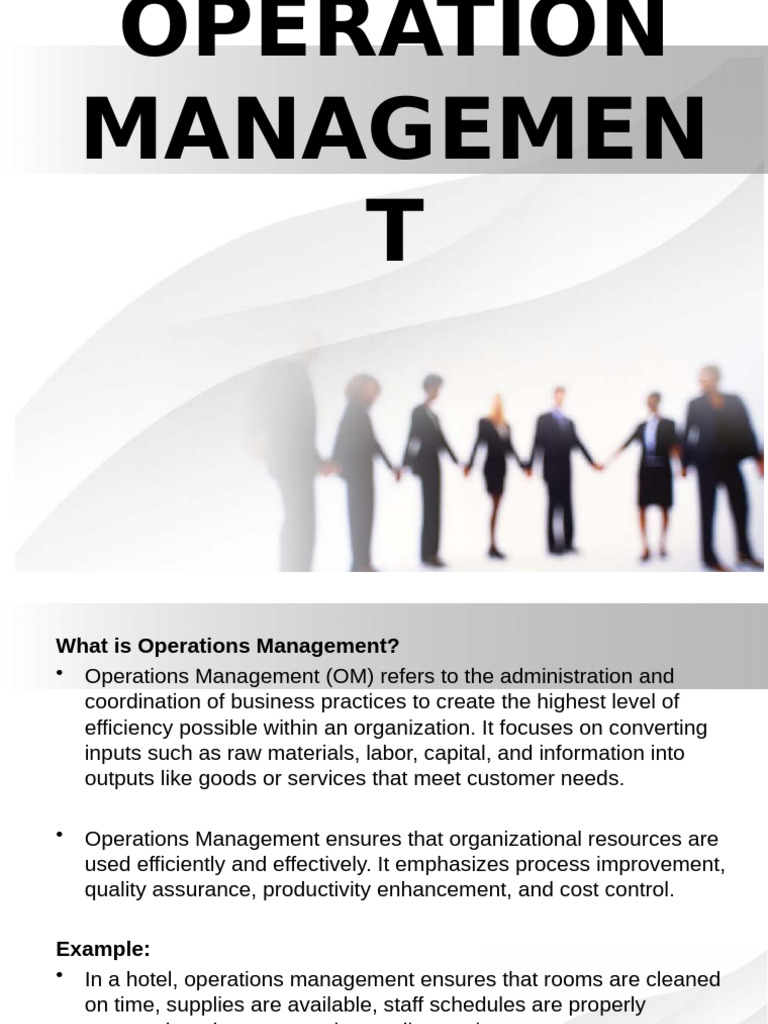 Understanding Operations Management | PDF | Operations Management ...