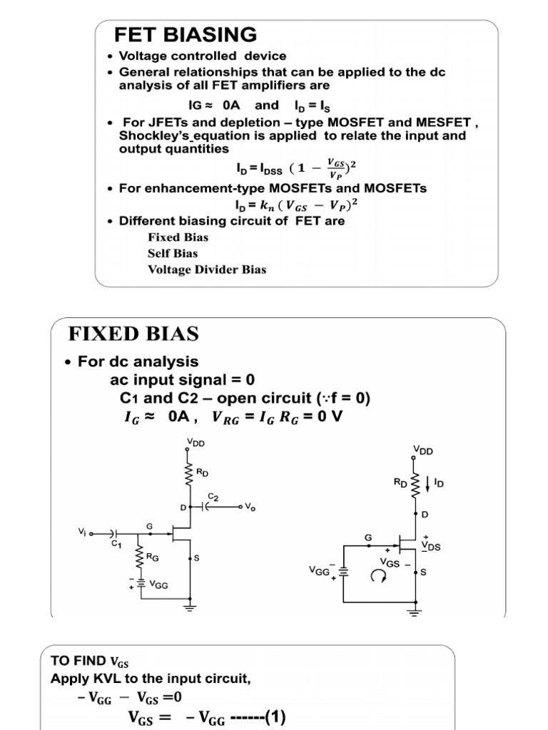 FET Biasing | PDF