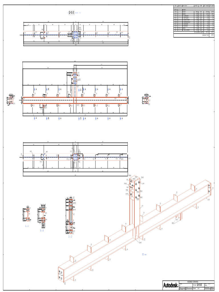 Sheet 030 Assembly Gr105 - A0-A0 Advance Steel | PDF