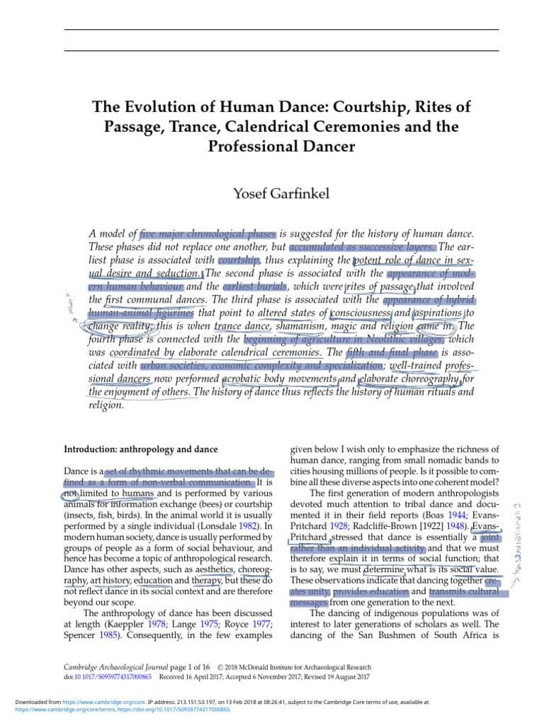 History of Human Dance Evolution | PDF | Dances | Shamanism