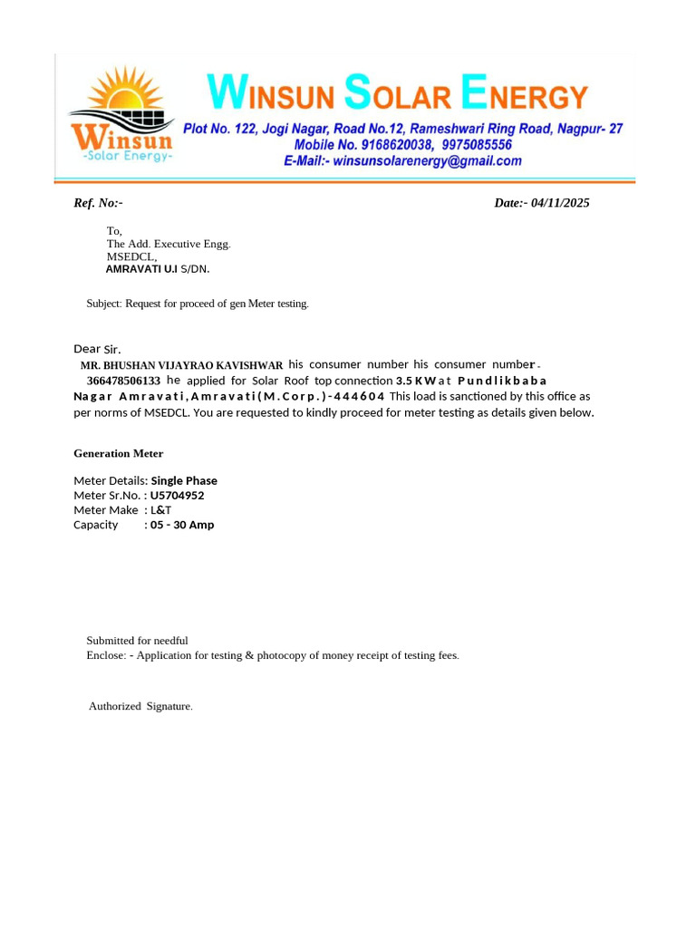 Winun Testing Letter | PDF