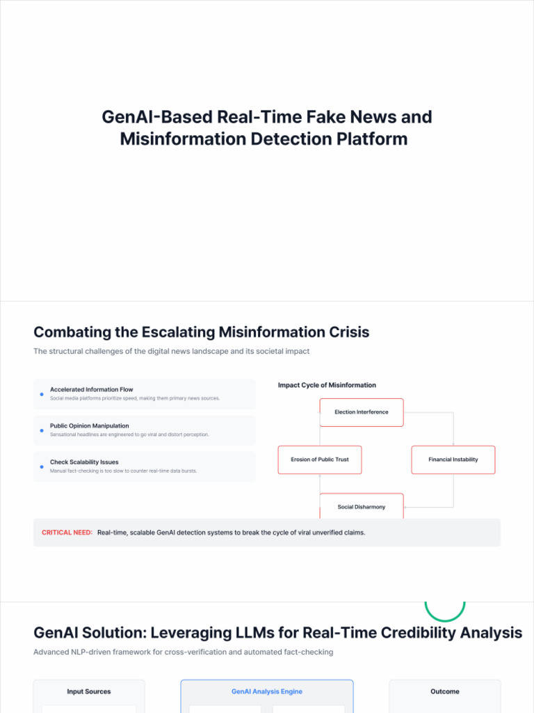 GenAI-Based Real-Time Fake News and Misinformation Detection Platform | PDF