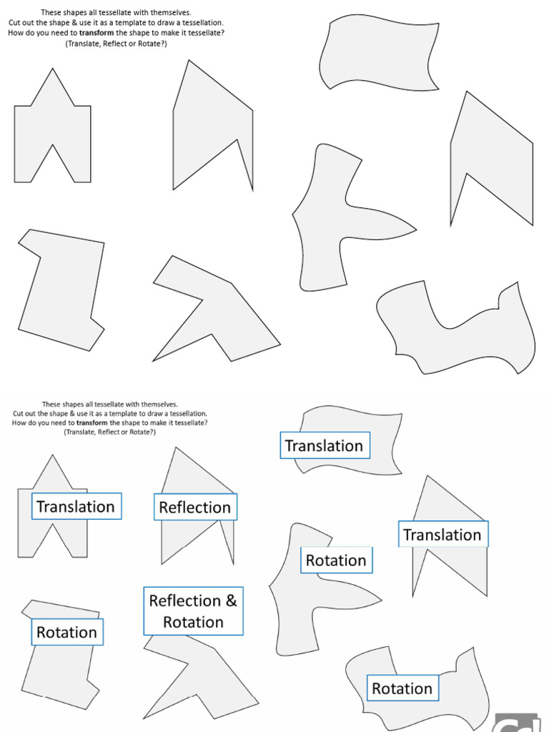Tessellations Activity B Standard | PDF