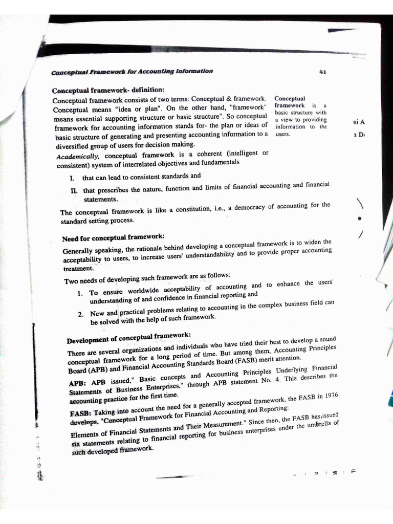 Chapter 1 - ConceptuaL Framework | PDF