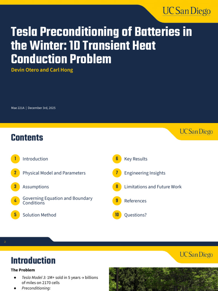 MAE 221A - Tesla Preconditioning Project | PDF | Heat | Physical Sciences