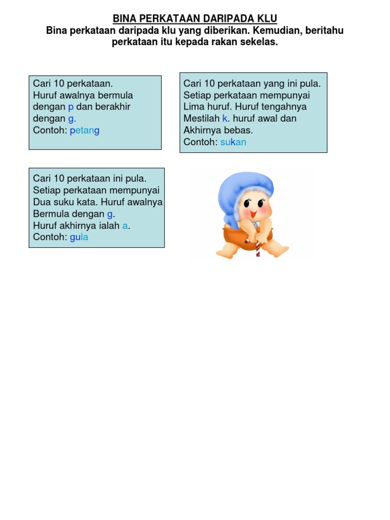 Bina Perkataan Daripada Klu Pdf