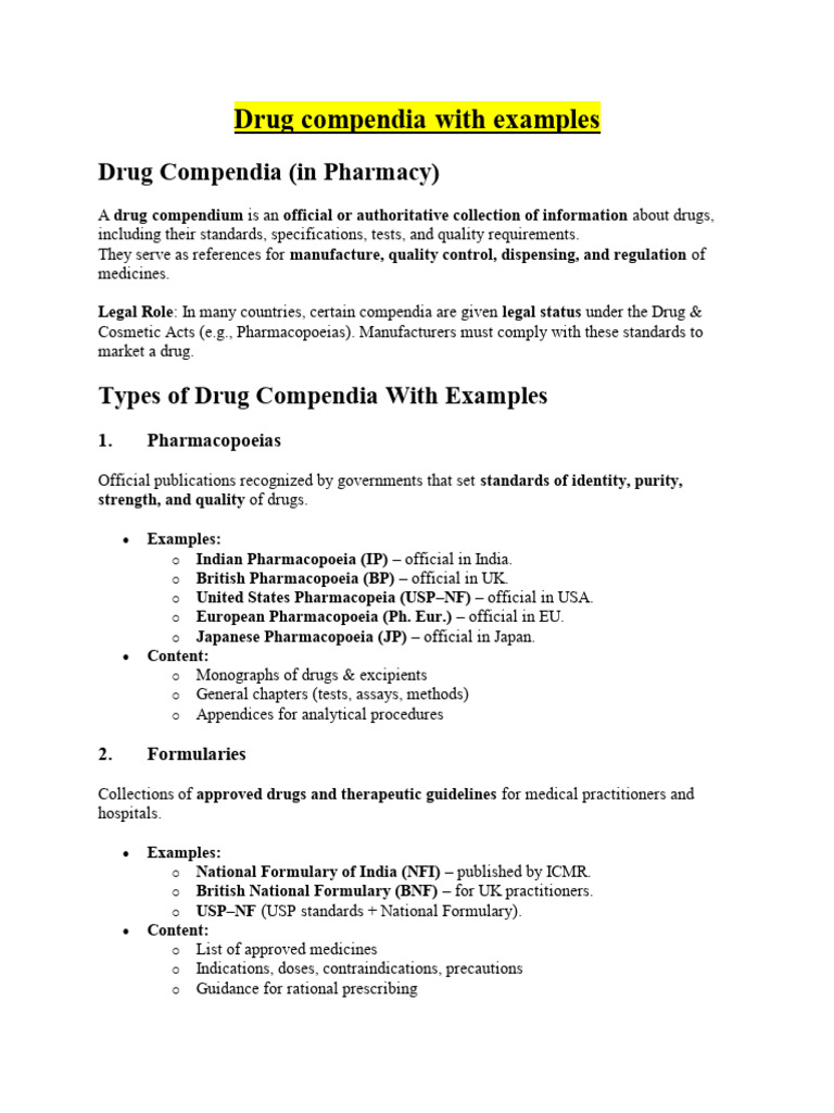 Overview of Drug Compendia Types | PDF | Health Sciences | Health Care