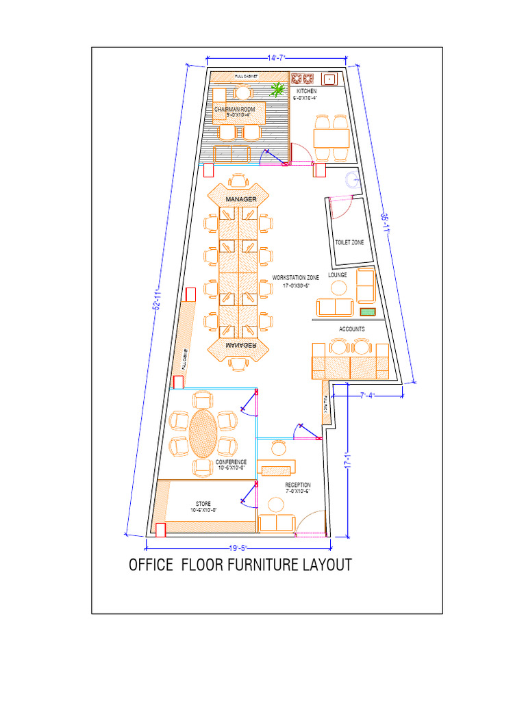 Office Floor Furniture Layout Plan | PDF
