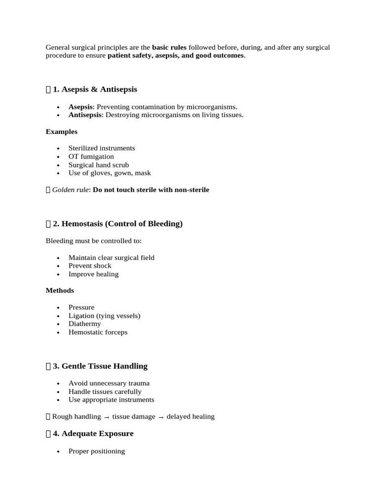 General Surgical Principles | PDF | Surgical Suture | Surgery