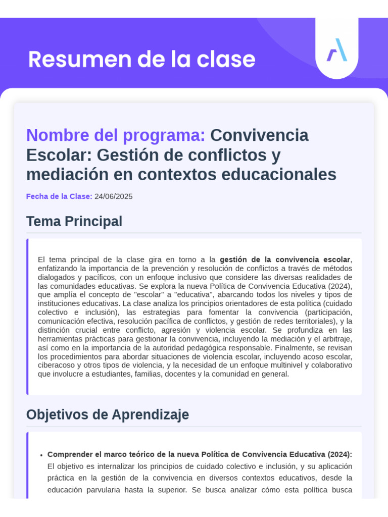 Gestión de Conflictos en Convivencia Escolar | PDF | Violencia | Acoso ...