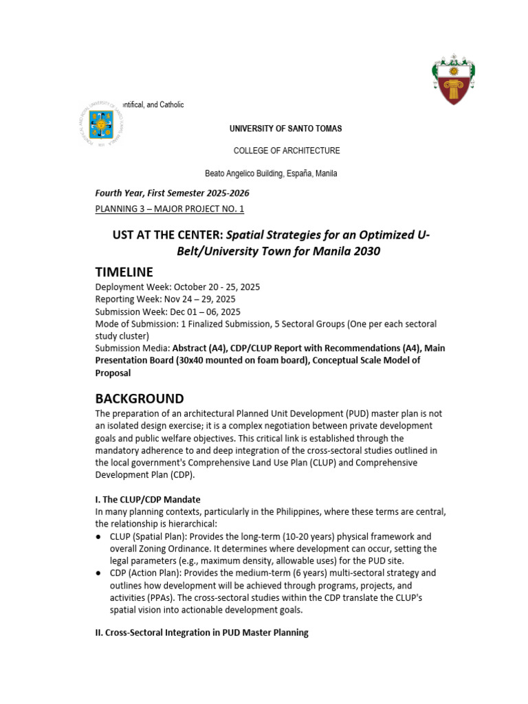 UST PUD Master Plan: Spatial Strategies 2030 | PDF | Infrastructure ...