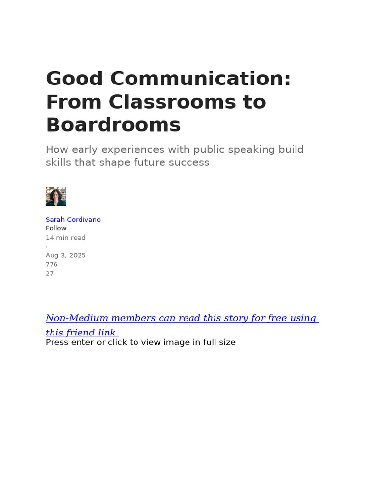 Good Communication | PDF | Communication | Idea