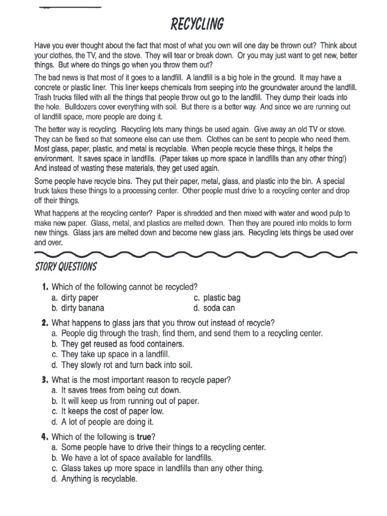 Reading Sheet | PDF