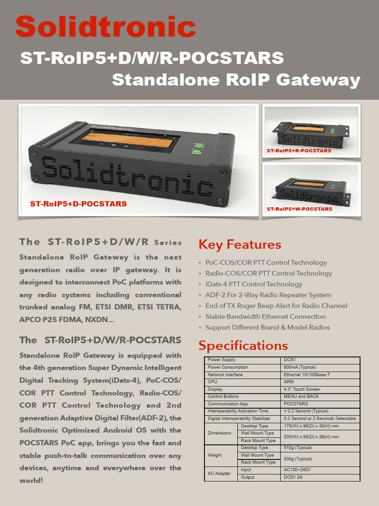 Next-Gen RoIP Gateway ST-RoIP5+D/W/R | PDF | Computer Engineering ...