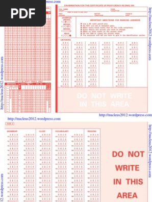 ECPE Answer Sheet