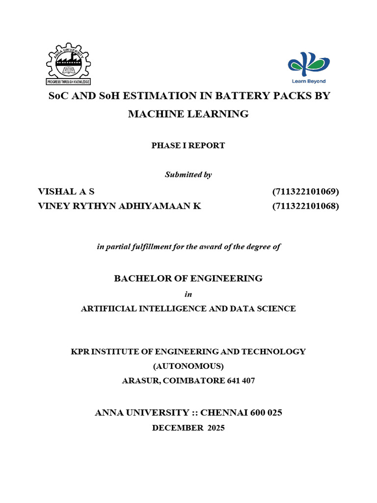 Phase i Report Format[1] New[1] Front Page Bonafide | PDF