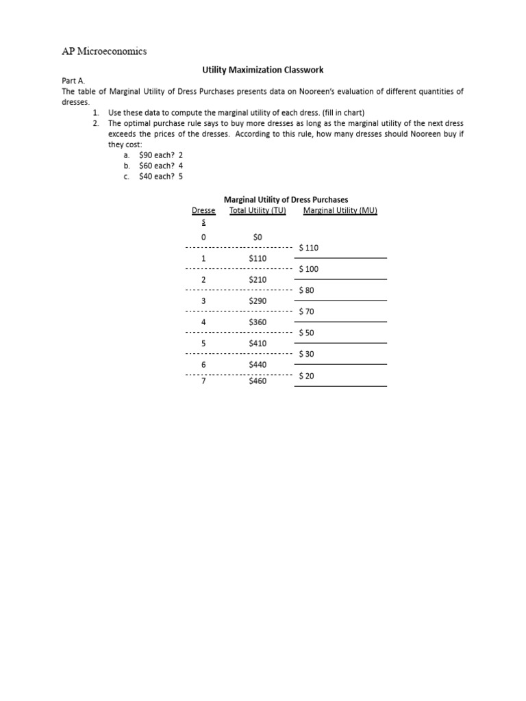 Utility Maximization in Microeconomics | PDF | Utility | Microeconomics