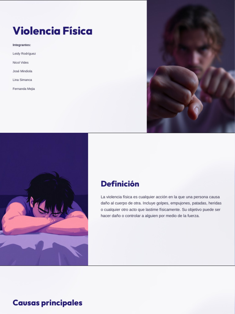 Causas y Consecuencias de la Violencia Física | PDF | Violencia | Las ...