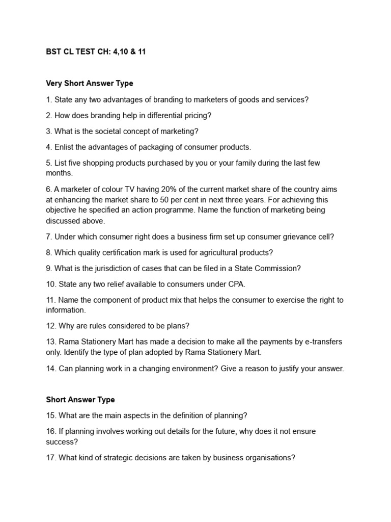 Bst Cl Test Ch 4^j10^011 | PDF | Marketing | Product (Business)