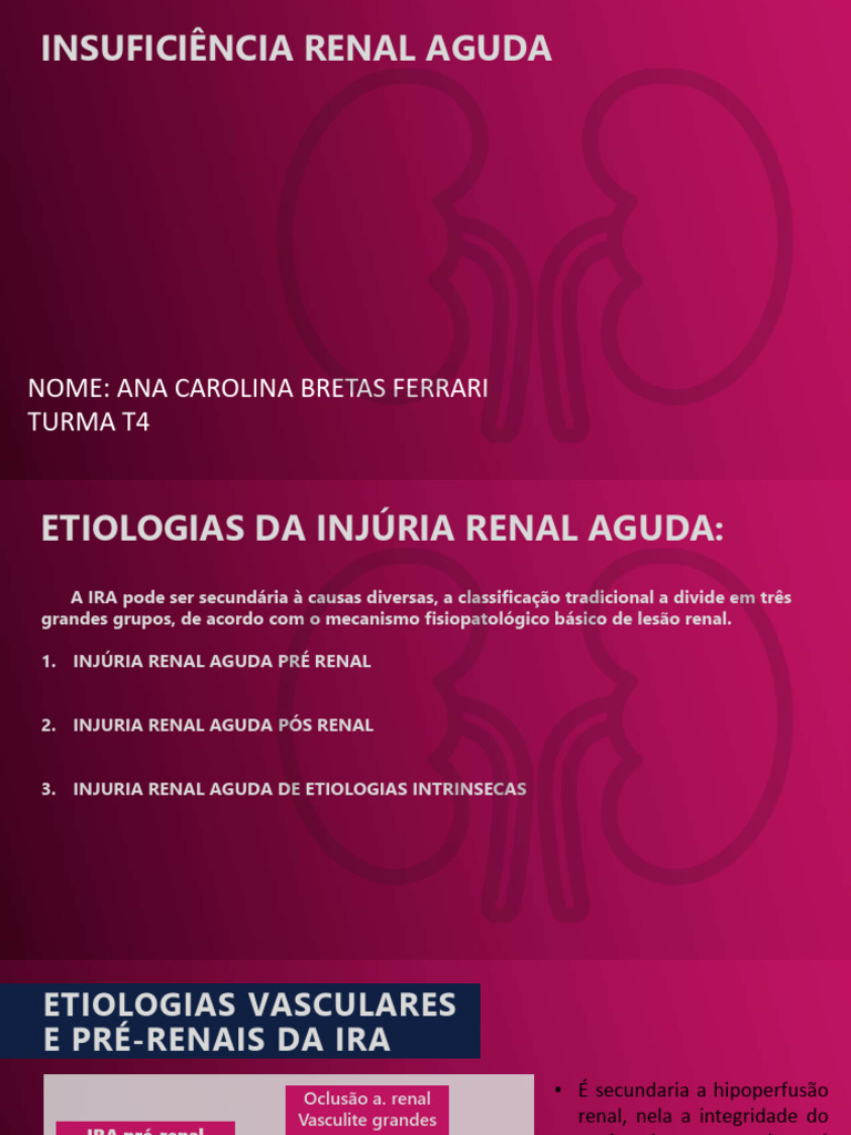 Aula Insuficiencia Renal Aguda (Injuria Renal Aguda) (1) (1) | PDF ...