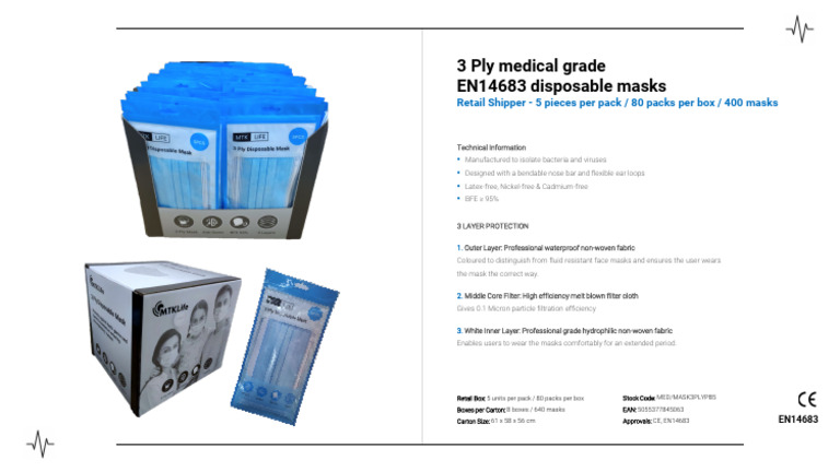 3-Ply Medical Face Masks EN14683 | PDF