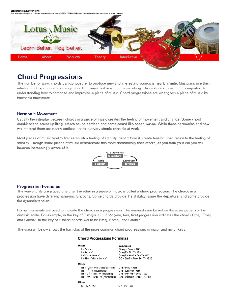 Understanding Chord Progressions in Music | PDF | Chord (Music) | Harmony