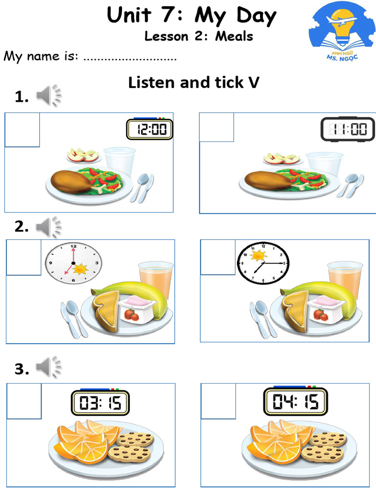 Meals in My Daily Routine | PDF