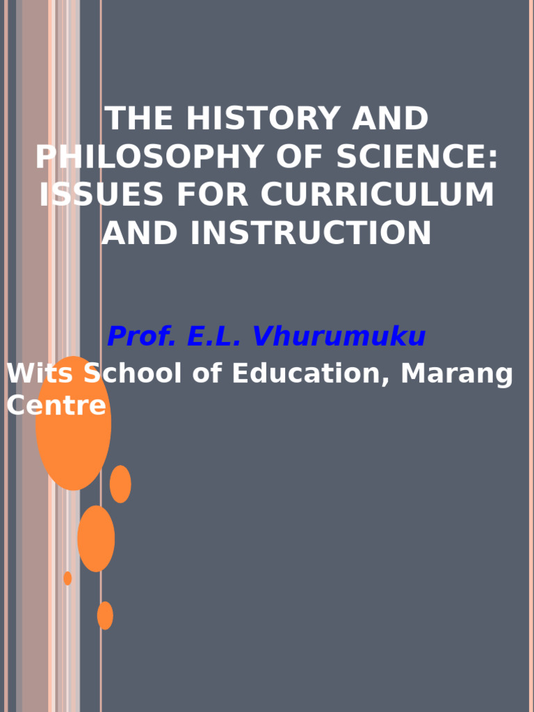 History and Philosophy of Science in Education | PDF | Falsifiability ...
