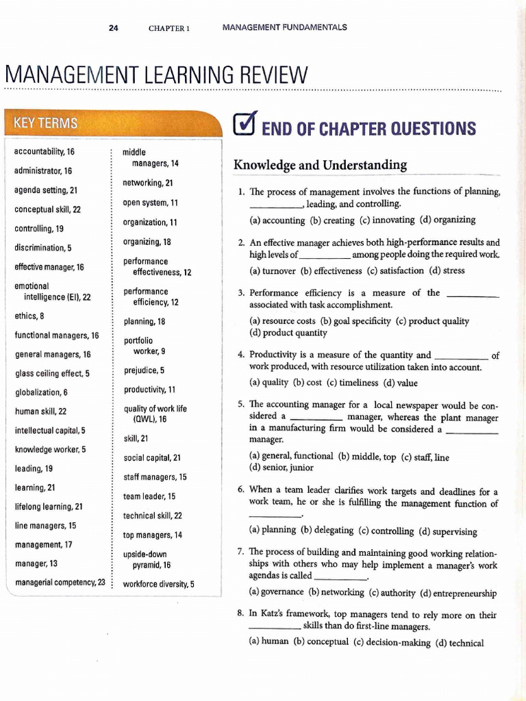Chapter 1 Review Questions | PDF