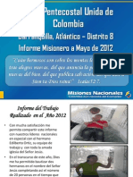 Informe Misionero Mayo 2012 - Barranquilla Distrito 8