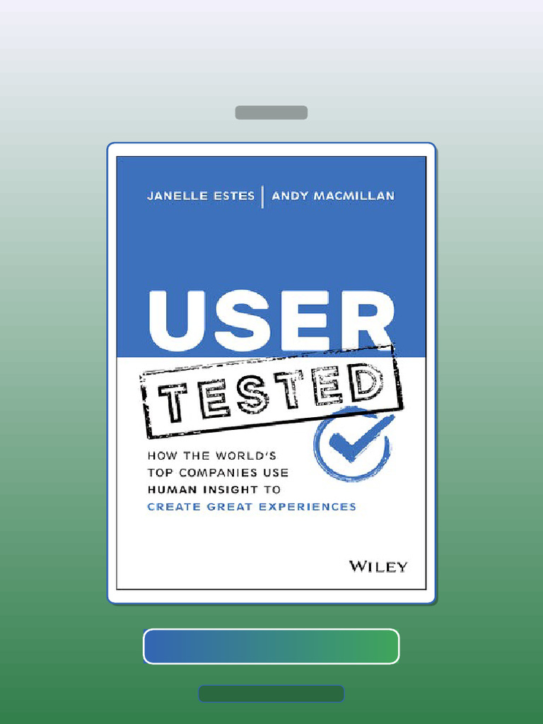 Test Bank for User Tested How the Worlds Top Companies Use Human ...