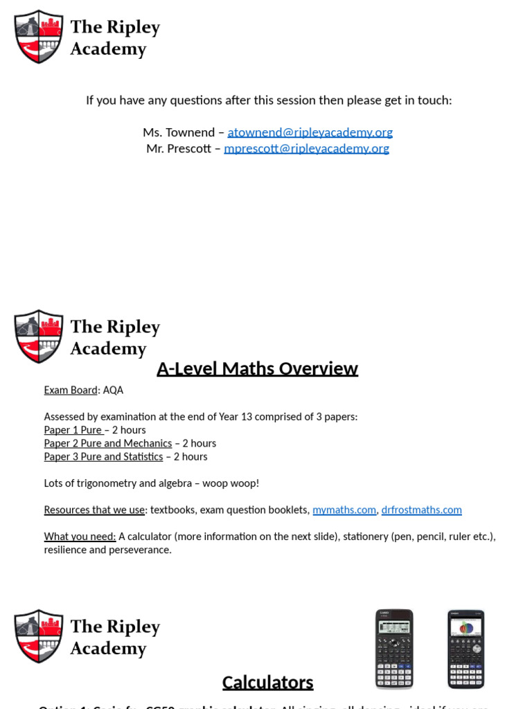 A-Level Maths Course Overview and Resources | PDF | Calculator | Gradient