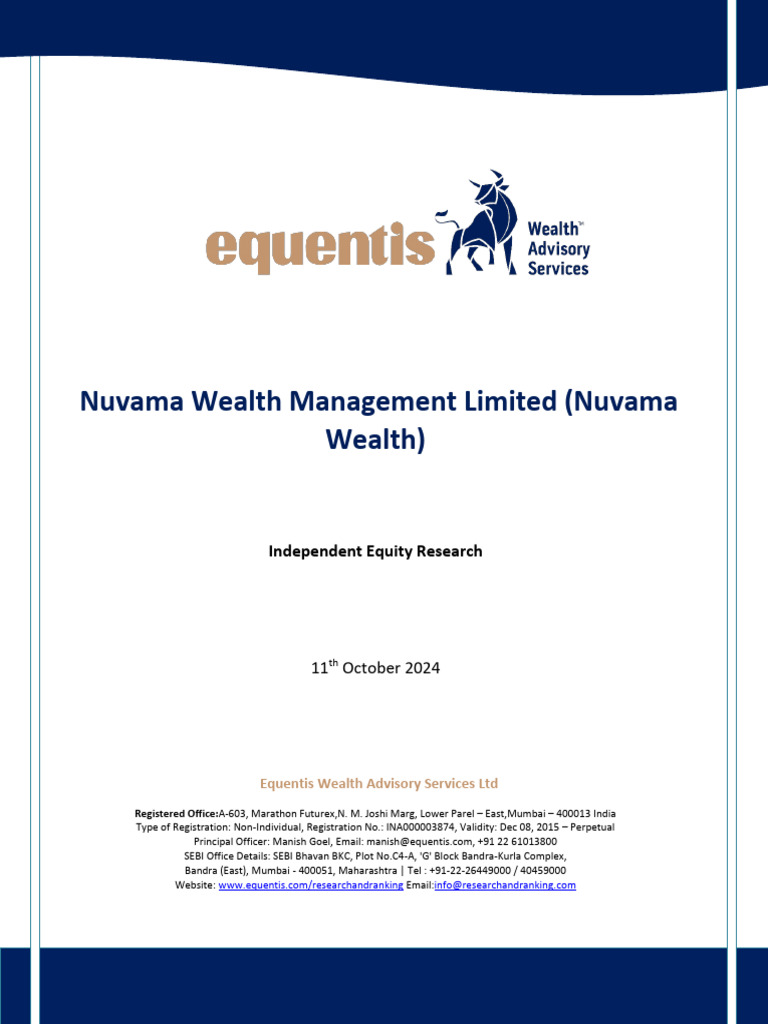 Nuvama Wealth Management Analysis 2024 | PDF | Securities (Finance ...