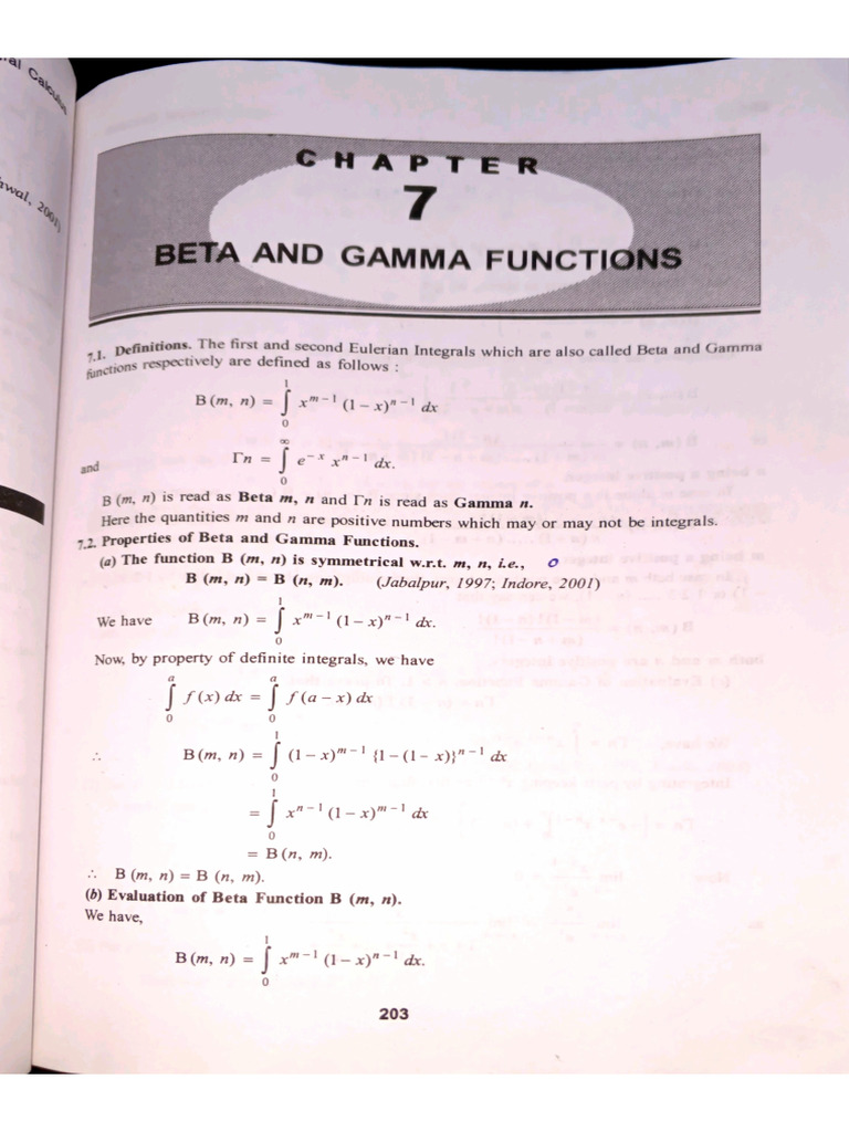 Beta Gamma Functions | PDF