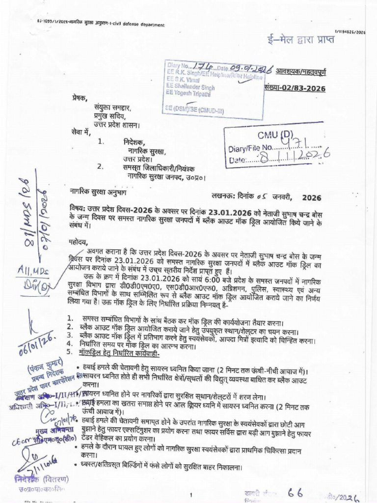 MDS DIARY No. 081 Dt. 07.01.2026 CMUD No. 471 Dt. 08.01.2026 | PDF