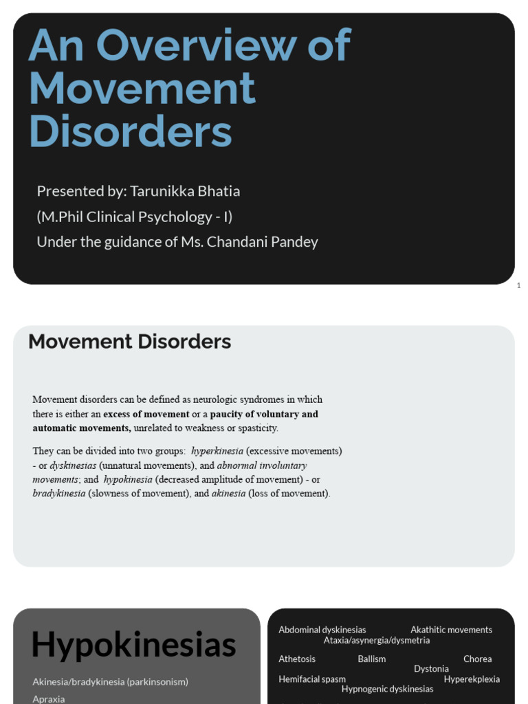 Understanding Movement Disorders | PDF | Dystonia | Basal Ganglia