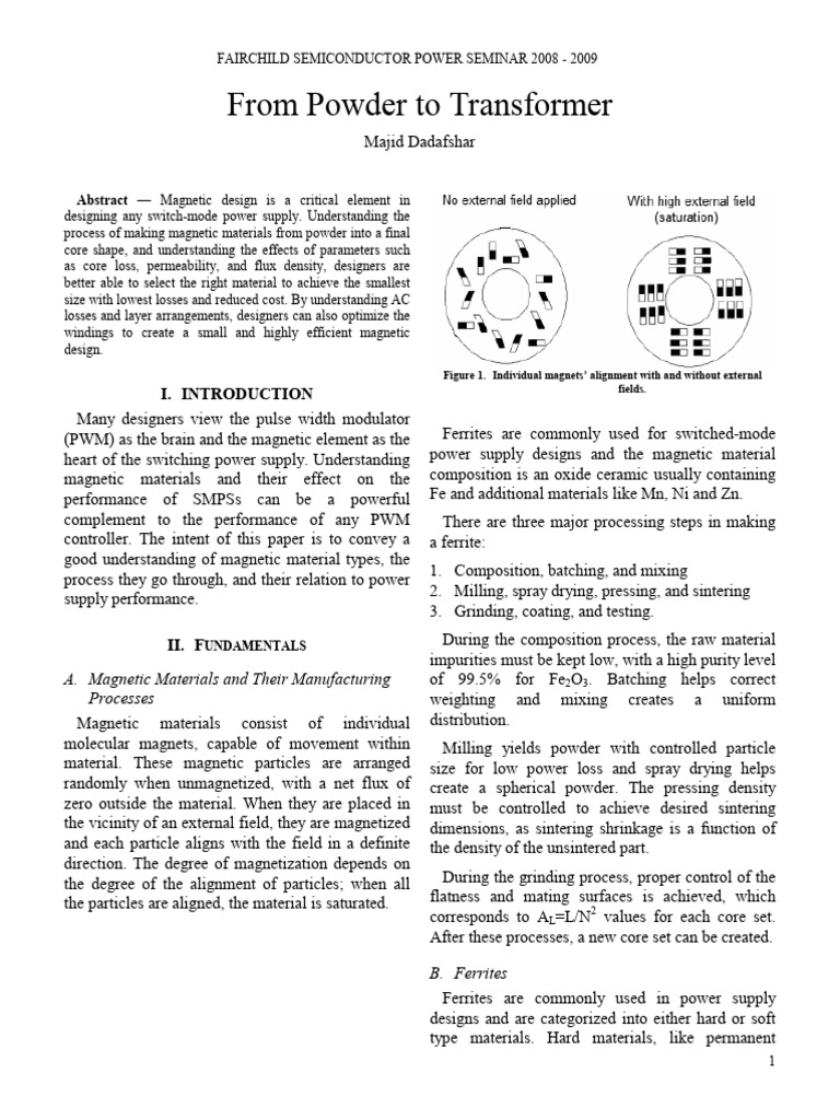 Magnetic Design in Power Supplies | PDF | Transformer | Inductance