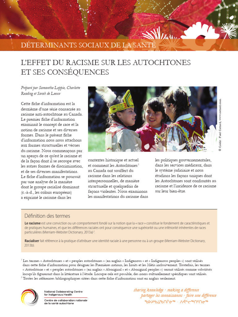 Racisme anti-autochtone au Canada | PDF | Racisme | Discrimination et ...