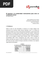 El Quechua y La Modernidad Pablo Carreno