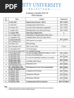 DU Academic Calendar 2025-26 Notification | PDF | Academic Term | Academia