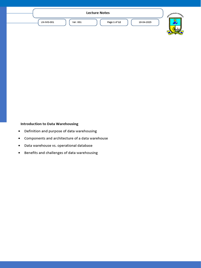 Data Warehouse and Mining Fundamentals | PDF | Data Warehouse | Databases