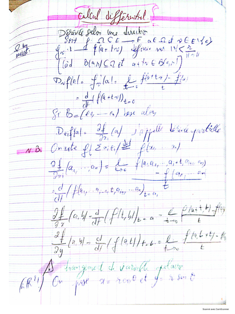 Calcul Diff Cours Saadaoui | PDF