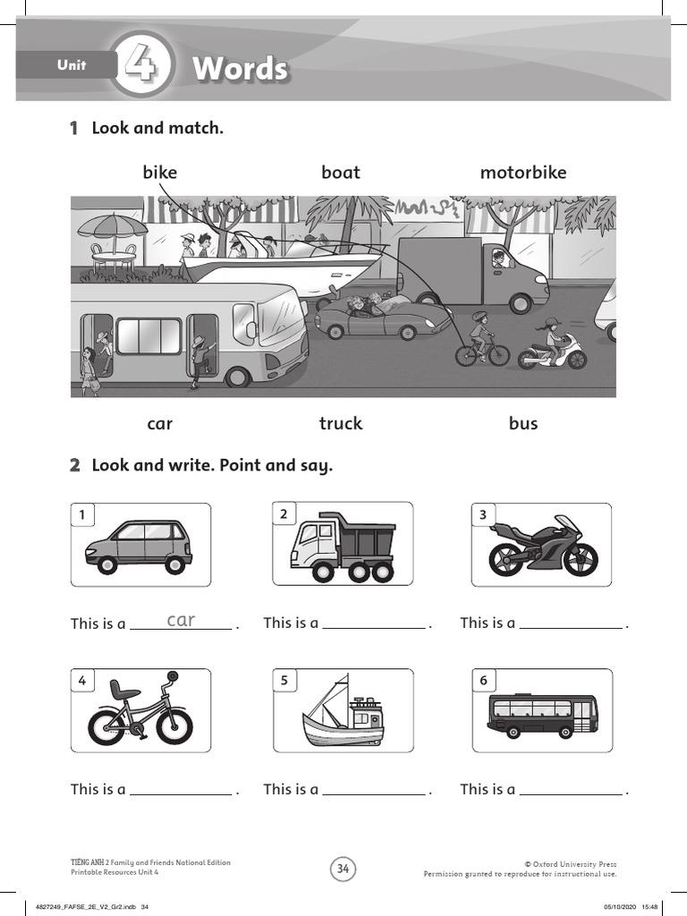 Family and Friends 2 Unit 4 Resources | PDF