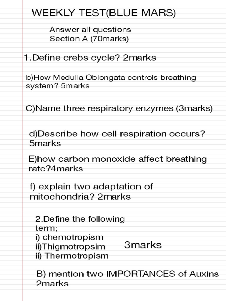BIOLOGY Paper (Blue Mars) ? | PDF