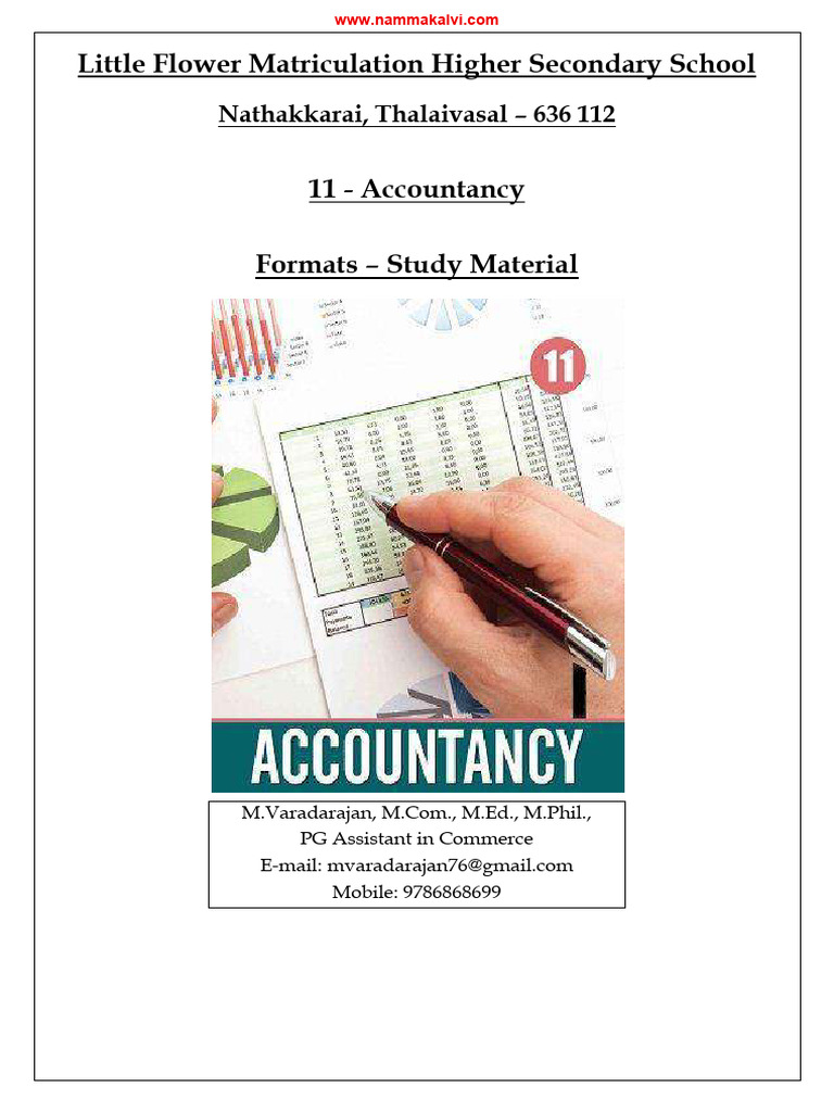 11th Grade Accountancy Study Guide | PDF | Debits And Credits ...