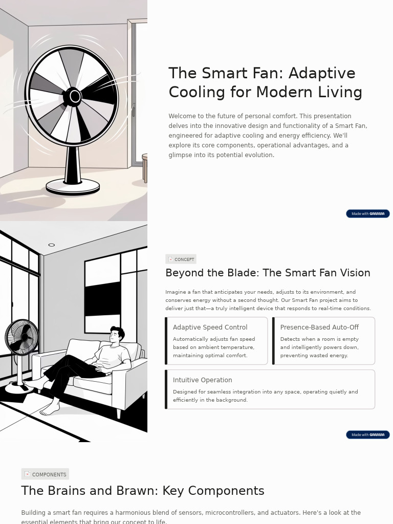 Smart Fan: Adaptive Cooling Innovation | PDF | Sensor | Energy Conservation